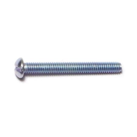 Midwest Fastener #5-32 x 1-1/2 in Slotted Round Machine Screw, Zinc Plated Steel, 36 PK 61393